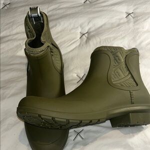 Olive Green Ankle Rain Boots
